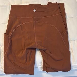 Lululemon Athletica invigorate pocket Chestnut brown Leggings